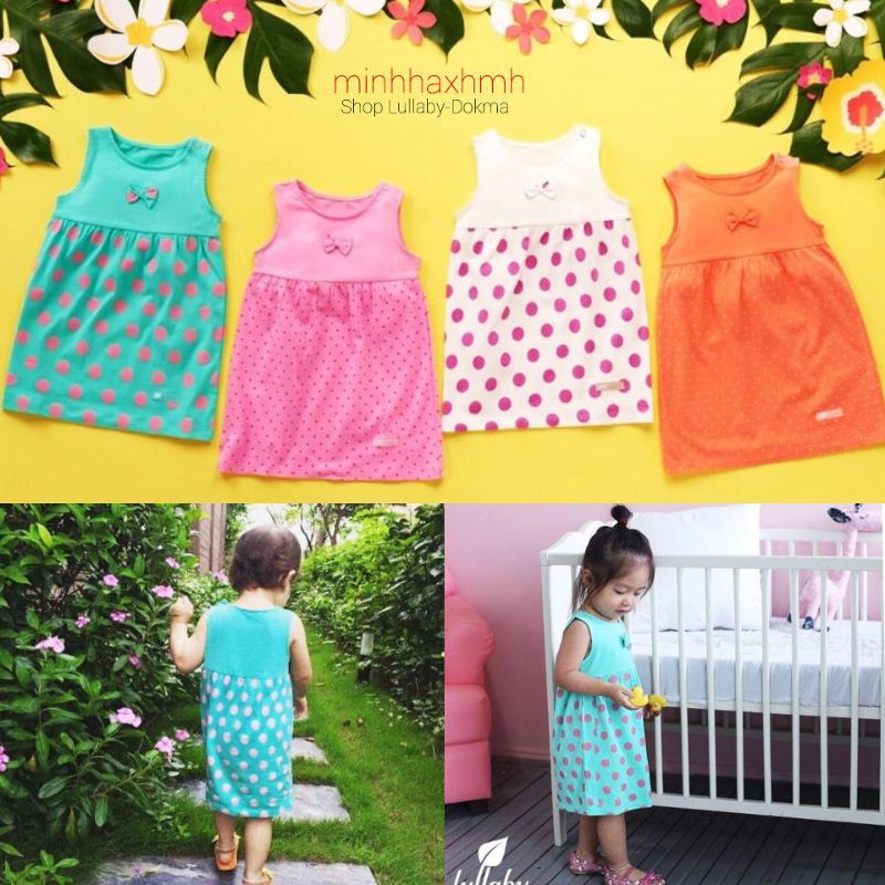 Váy-đầm sát nách bé gái cực xinh 6m-18m