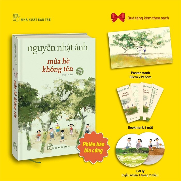 Sách - Nguyễn Nhật Ánh - Mùa Hè Không Tên - Bìa Cứng - Tặng Kèm Bookmark 2 Mặt + Poster Tranh + Lót Ly Ngẫu Nhiên (Tác phẩm mới nhất của nhà văn Nguyễn Nhật Ánh)