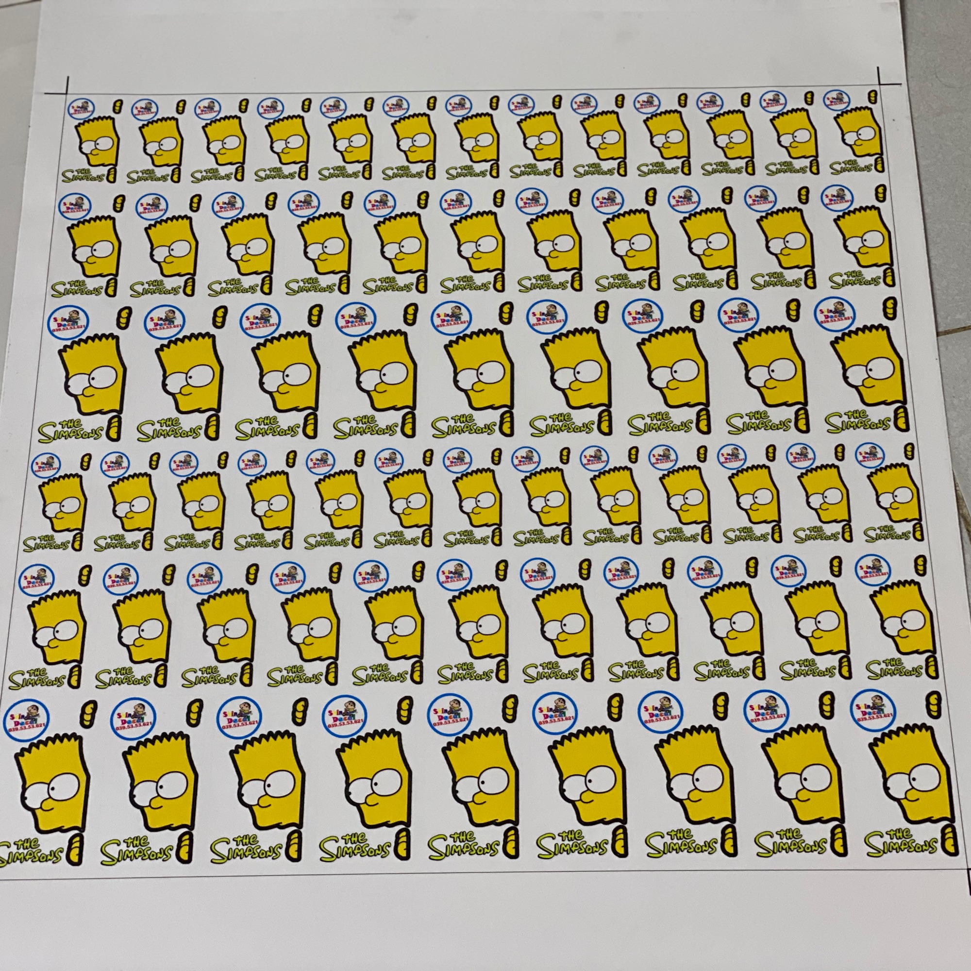 Combo 3 tem Sticker Logo Simpson dán điện thoại.....