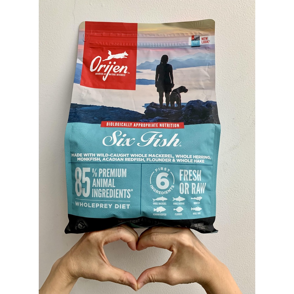 Orijen six fish protein thức ăn hạt cho chó - không ngũ cốc - 2kg