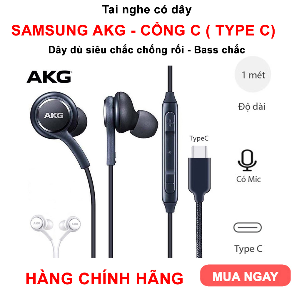 Tai nghe có dây Samsung AKG cổng C (Type C) có Mic - Hàng chính hãng