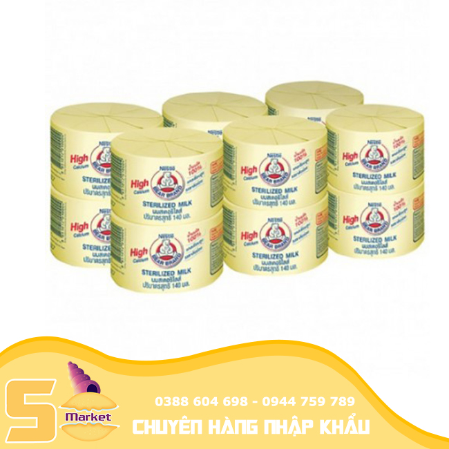 Lốc 12 hộp sữa gấu NESTLE thái lan tăng chiều cao 140ml【Sò Market】