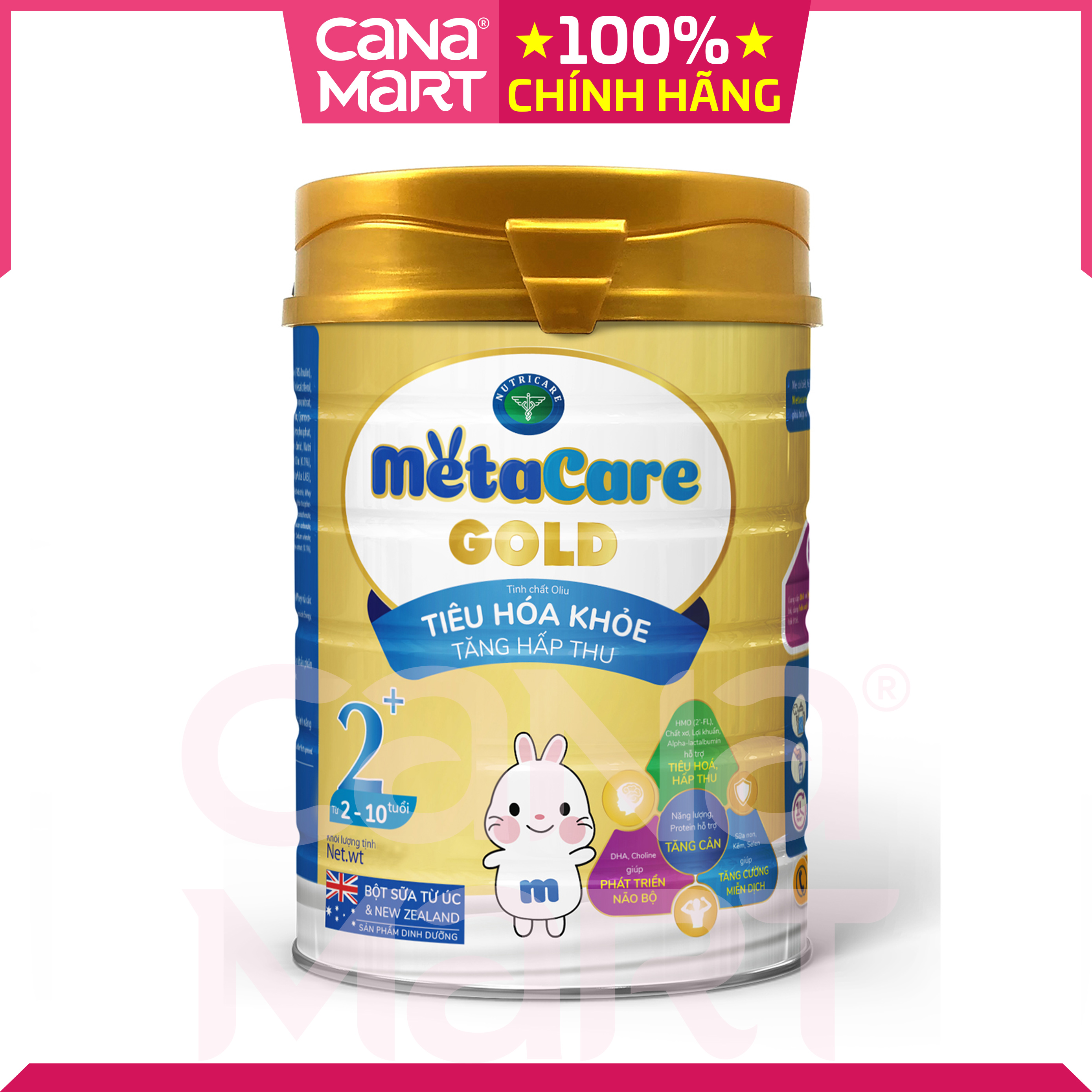 Sữa bột Nutricare MetaCare Gold 2+ tiêu hóa khỏe tăng hấp thu (400g)