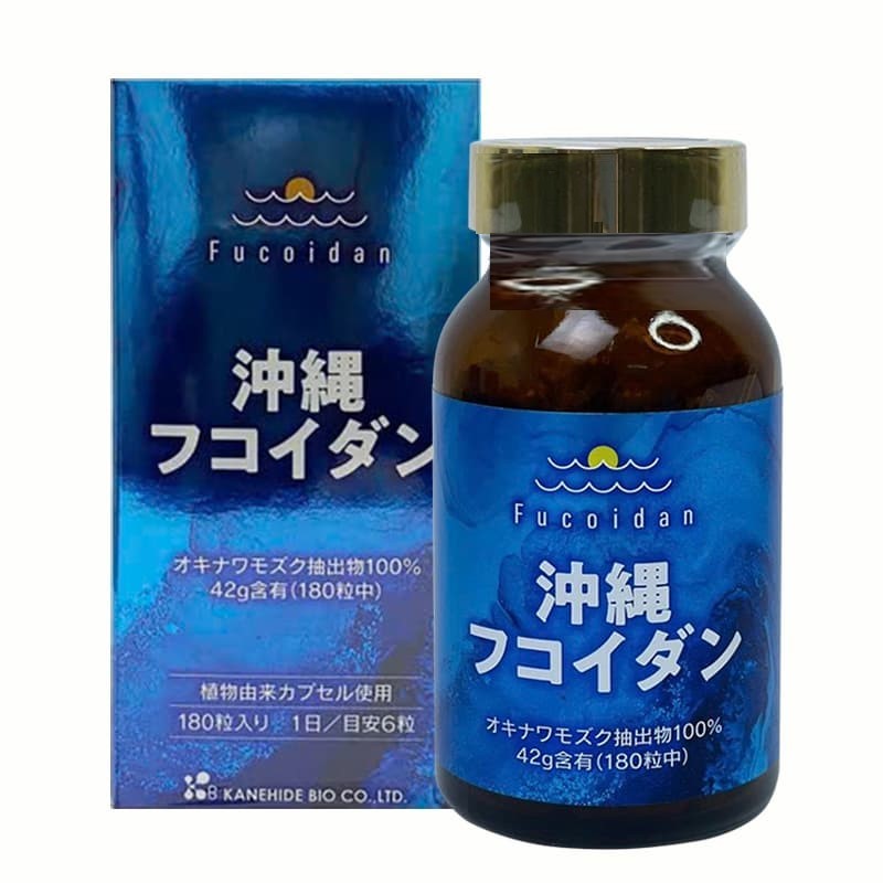 Hàng Auth Okinawa Fucoidan Kanehide Bio - Fucoidan xanh Nhật Bản 180 viên - Hỗ trợ điều tri u bướu