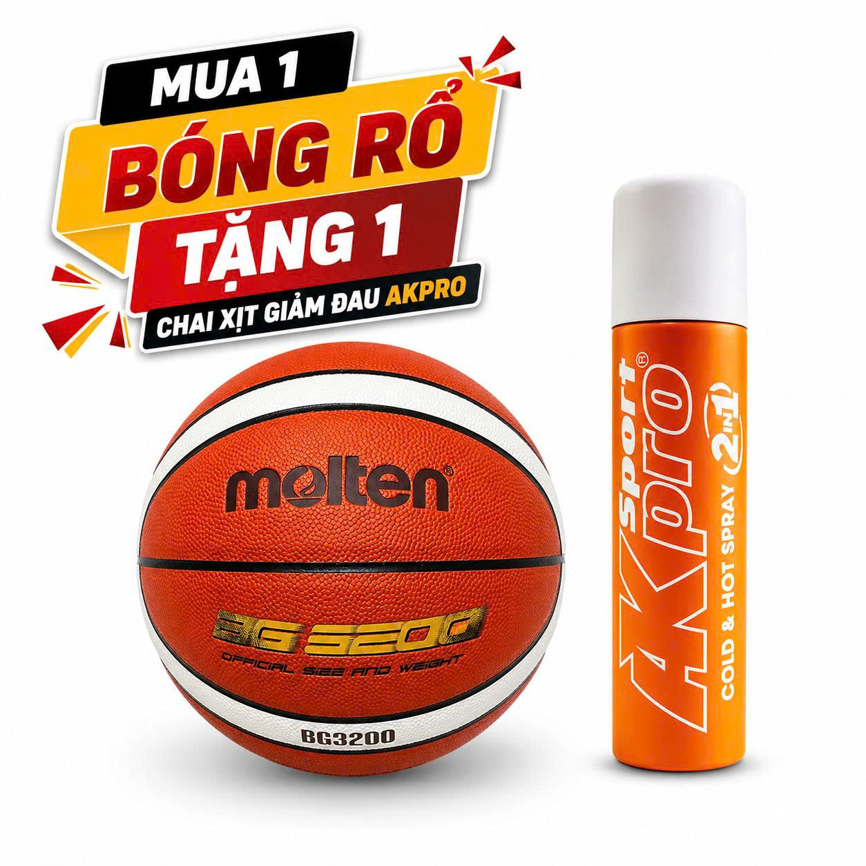 Bóng rổ molten bg3200-2 số 5, 6, 7 - tặng kim bơm - chính hãng