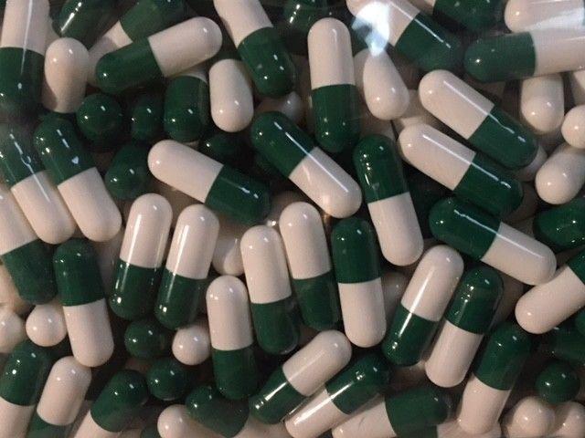 Vỏ nang rỗng,vỏ con nhộng,vỏ nang, vỏ viên nang size 0 màu xanh trắng 100 viên