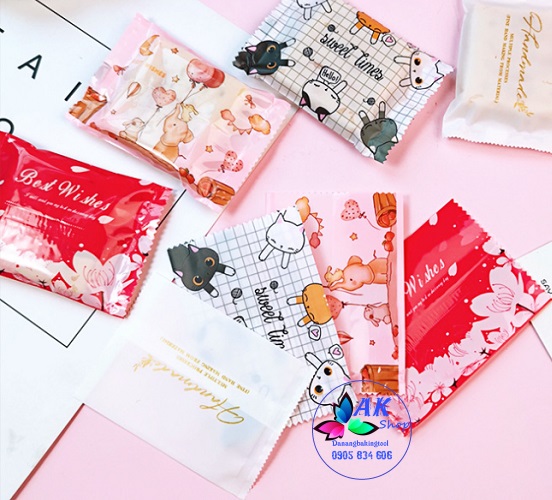 Set 100 túi gói cookie 7x10