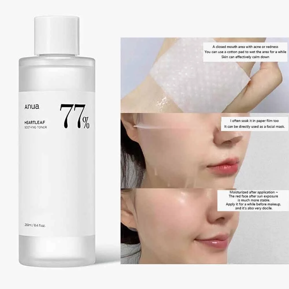 Anua Heartleaf 77% diếp cá làm dịu, dưỡng da Anua Heartleaf 77% Soothing Toner nước hoa hồng giảm mụn 250ml