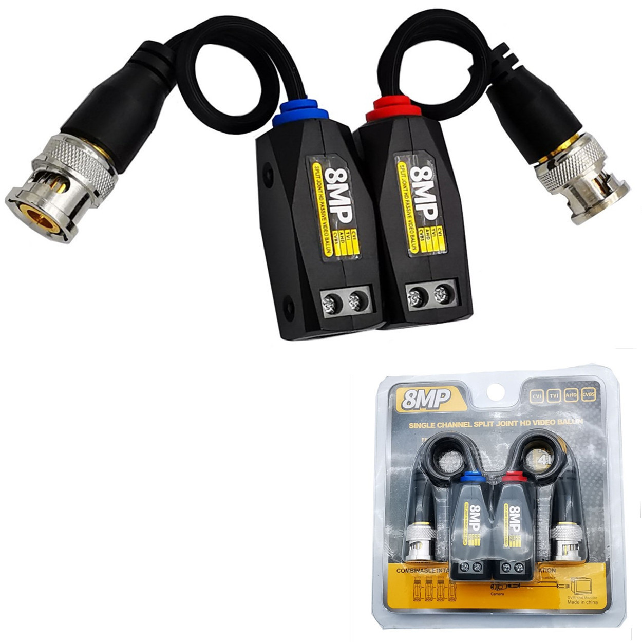 Video balun camera 8MP có mạch chống sét
