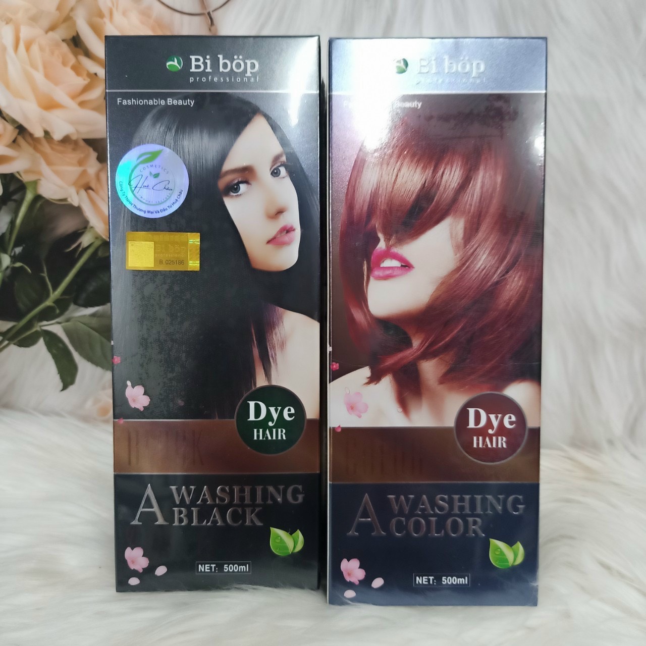 [ Chính hãng BIBOP ] Dầu gội nhuộm tóc bạc Bi bốp màu đen, nâu thảo dược organic, ăn bạc 100%, Không bị dính da đầu_Hair forever love