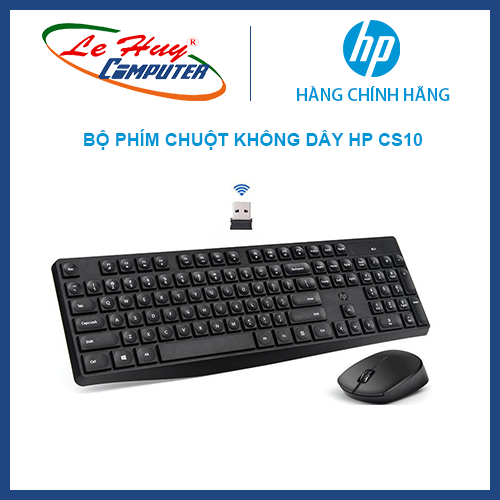 Bộ bàn phím và chuột không dây hp cs10 usb chính hãng
