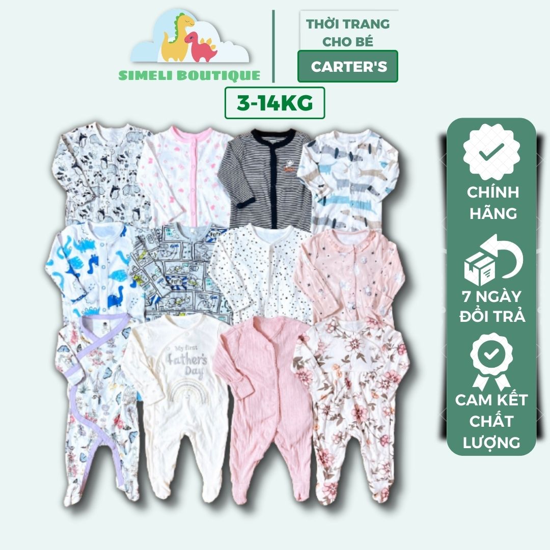 Mặc nằm điều hoà - loại b - body sleep xuất dư hàng tồn lô/lỗi nhẹ cho bé trai bé gái từ 3-14kg