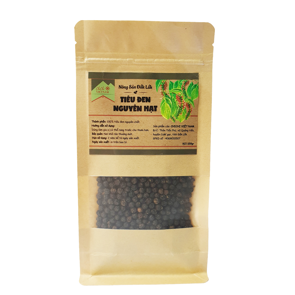 150g Hạt tiêu đen nguyên hạt ChichiVietNam