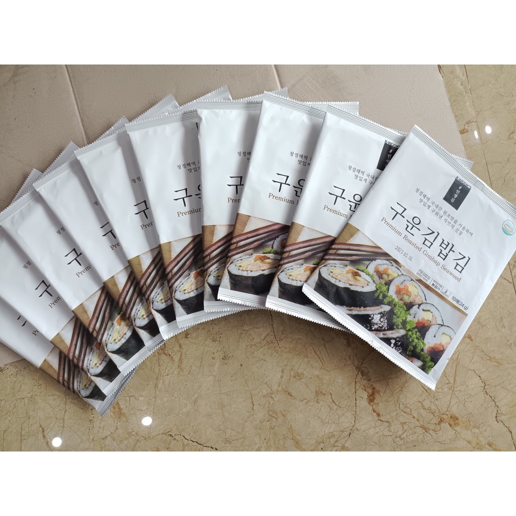 Combo 5 tệp rong biển cuộn cơm hữu cơ 24g