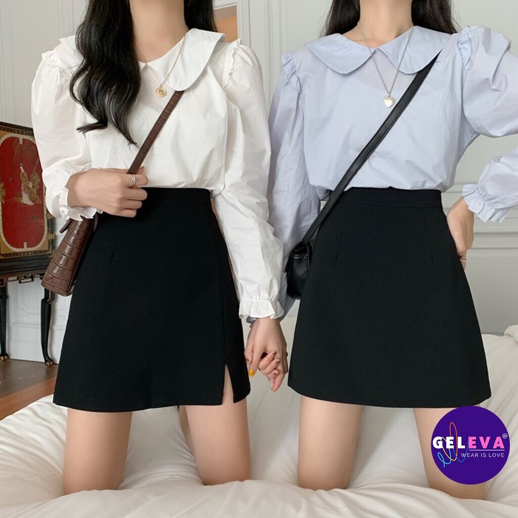 Chân váy vintage dài ulzzang xẻ tà , MS : 4 , vải voan 2 lớp dạng dài tiểu  thư giá sỉ, giá bán buôn - Thị Trường Sỉ