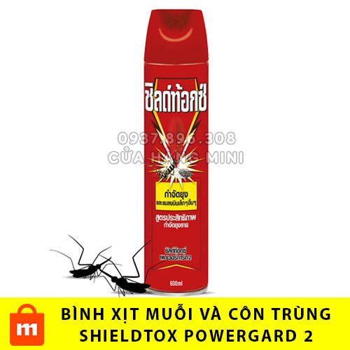 【HIỆU QUẢ】 Bình (Chai) Xịt Muỗi Và Côn Trùng Shieldtox Powergard 2 (2 trong 1)
