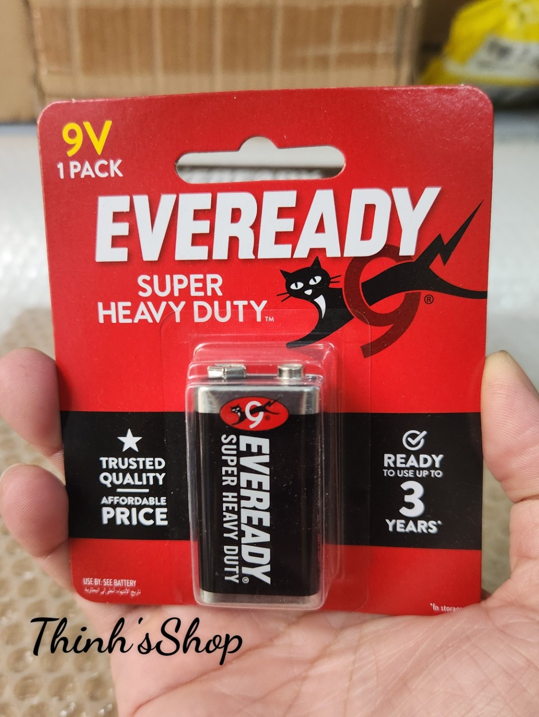 (Mẫu mới) Pin vuông 9V EVEREADY Super Heavy Duty [CHÍNH HÃNG]