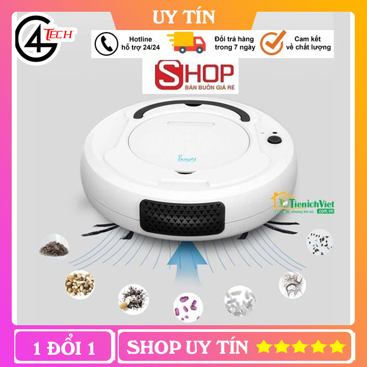 Máy hút bụi tự động thông minh cao cấp Bowai không tiếng ồn, quét nhà, hút bụi, lau nhà tự động, Robot hút bụi đa năng 3 trong 1 sạc qua cổng USB tự lau nhà thông minh, Chổi lau nhà thông minh, chổi lau nhà tự động TVL115
