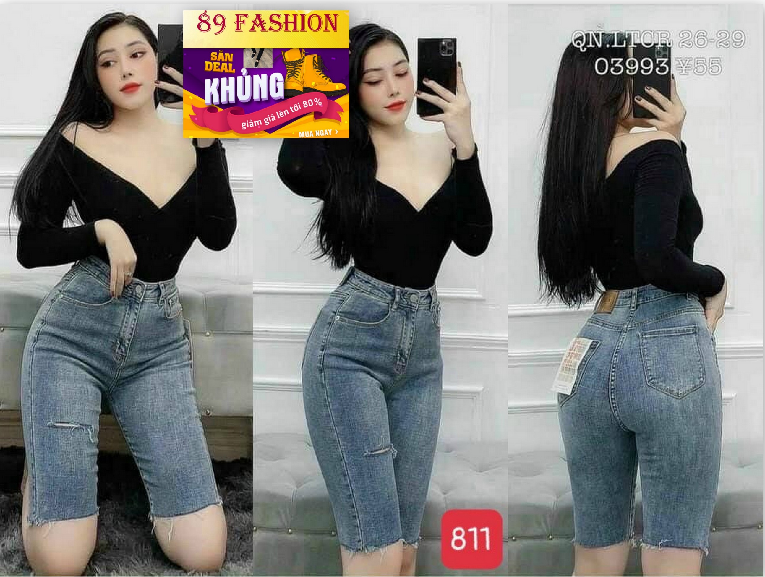 quần short jean nữ cao cấp from chuẩn MKV811 ( ẢNH THẬT 100%) 89 FASHION siêu hót hàng cao cấp hàng hiệu phong cách hàn quốc thời trang 89FASHION AN AN0010521