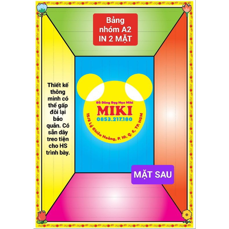 Bảng nhóm khăn phủ bàn in 2 mặt khổ a2, a3