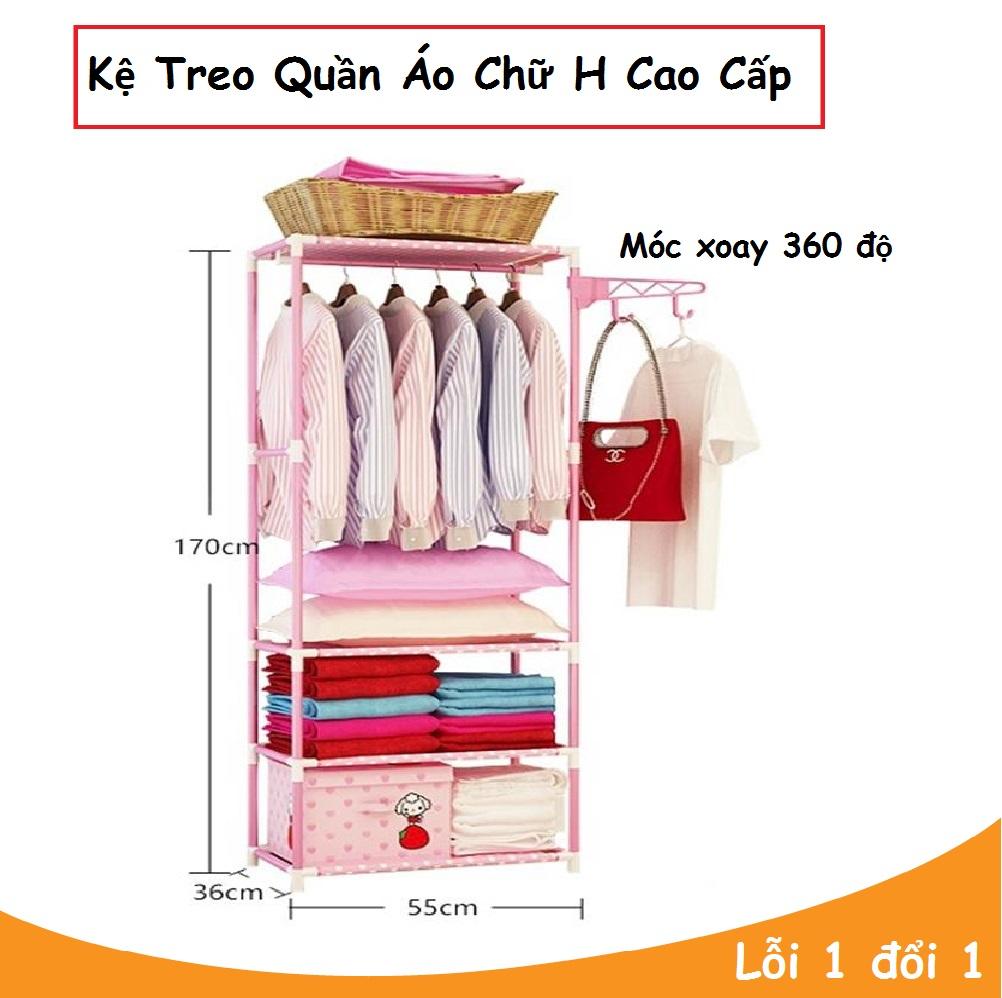 Kệ treo quần áo, tủ quần áo đa năng - sản phẩm mới, được thiết kế hiện đại, nhỏ gọn, tiện dụng chắc chắn với nhiều tầng giúp bạn treo và để được rất nhiều quần áo, chăn màn, túi xách,cùng các vật dụng gia đình.