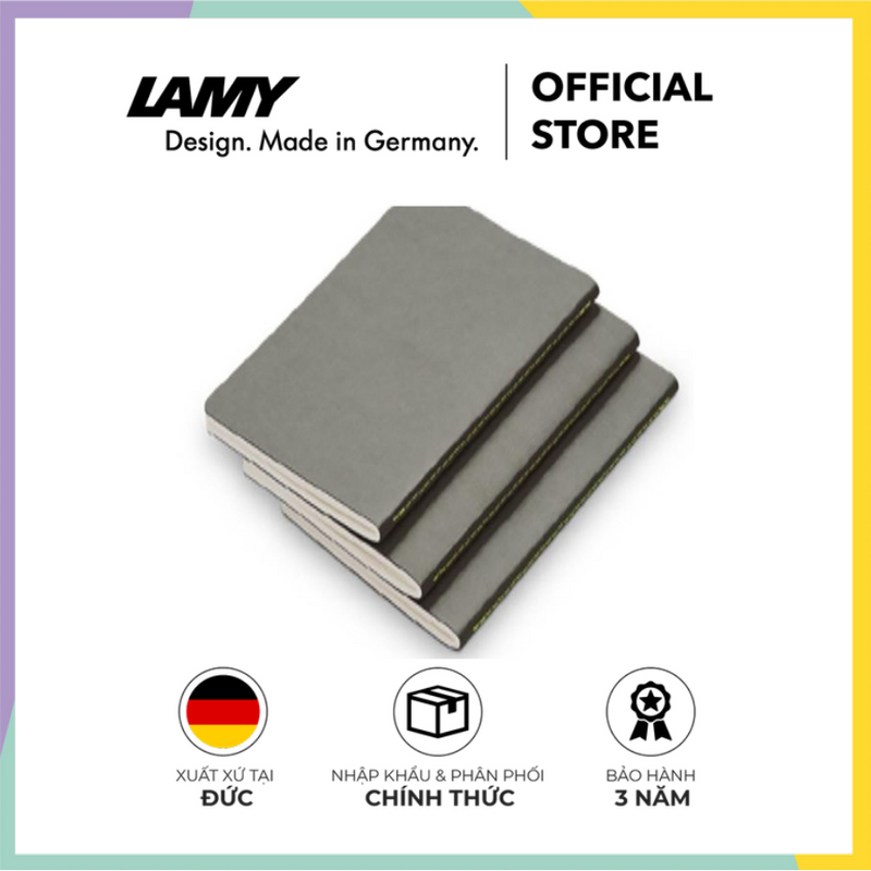 Sổ tay cao cấp LAMY Booklet Softcover A5/ A6 (Grey set of 3) - Hãng phân phối chính thức