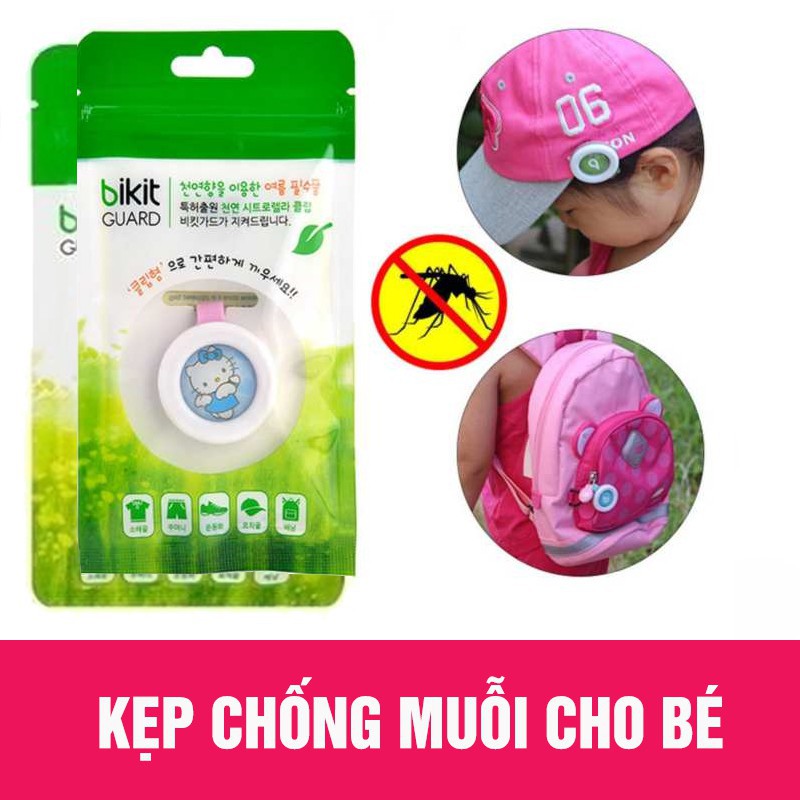 Combo 2 Huy hiệu kẹp đuổi muỗi cho bé Bikit/Kikit Hàn Quốc