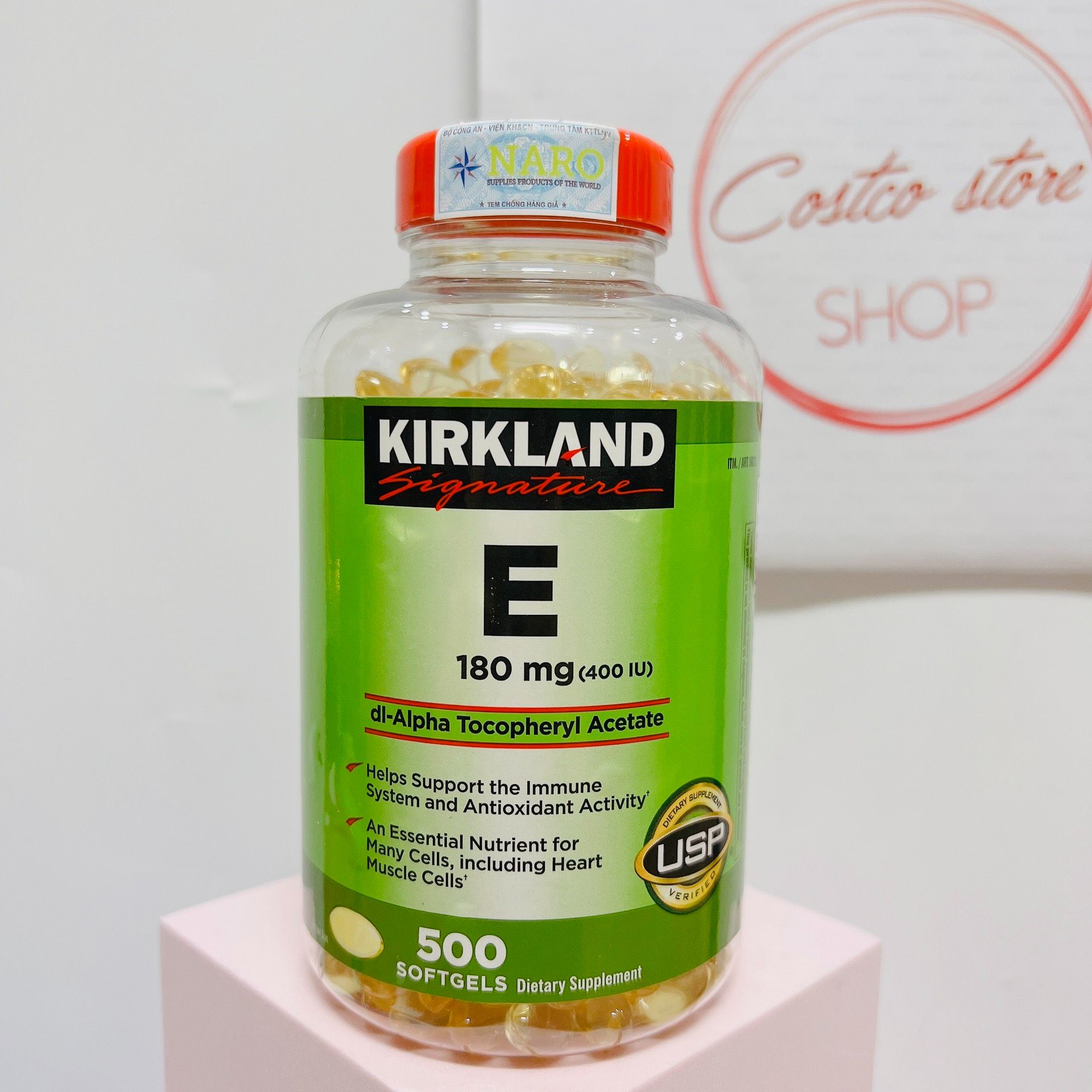 Viên uống vitamin e kirkland 500 viên mỹ date 2026