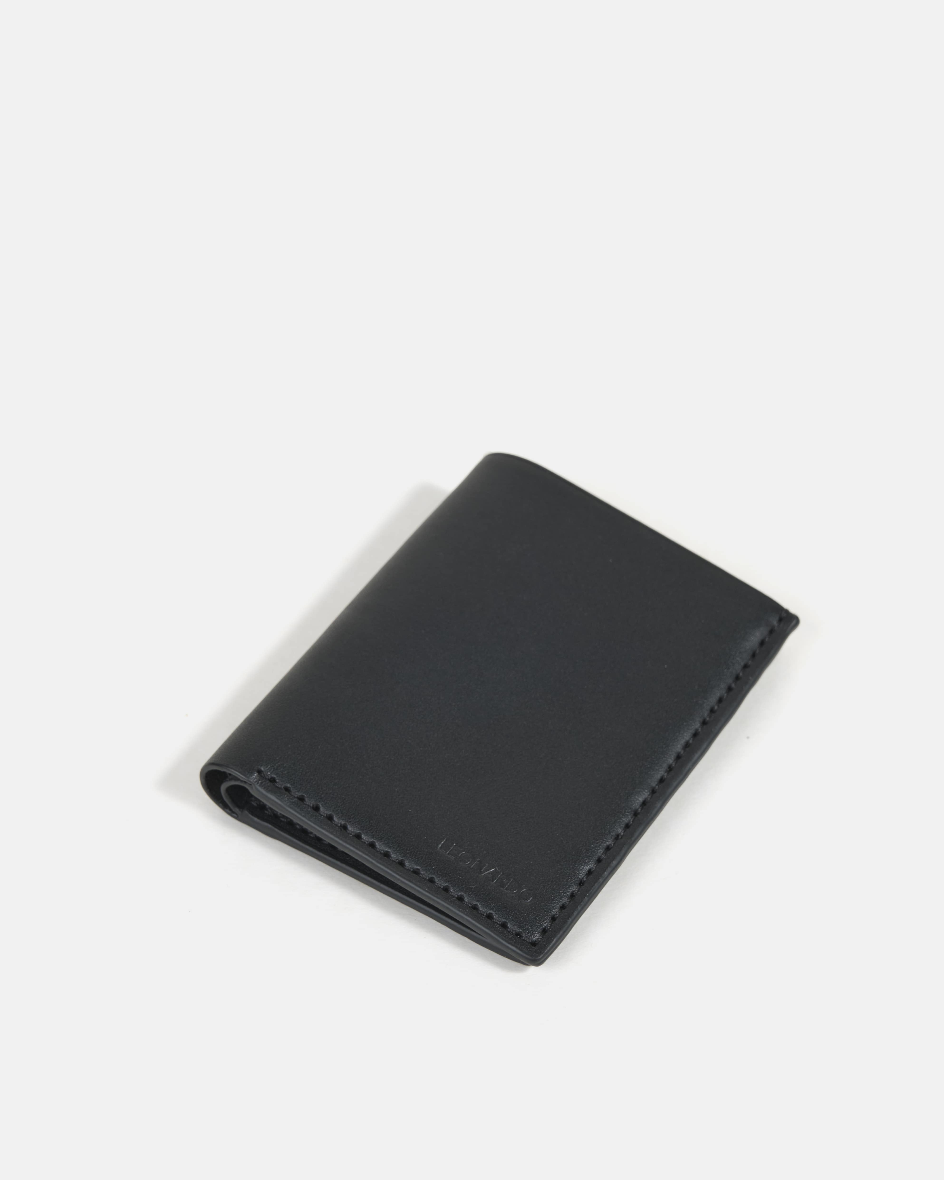 Ví Da Nam Gập Đôi Leonardo Victor Wallet, Da bò cao cấp