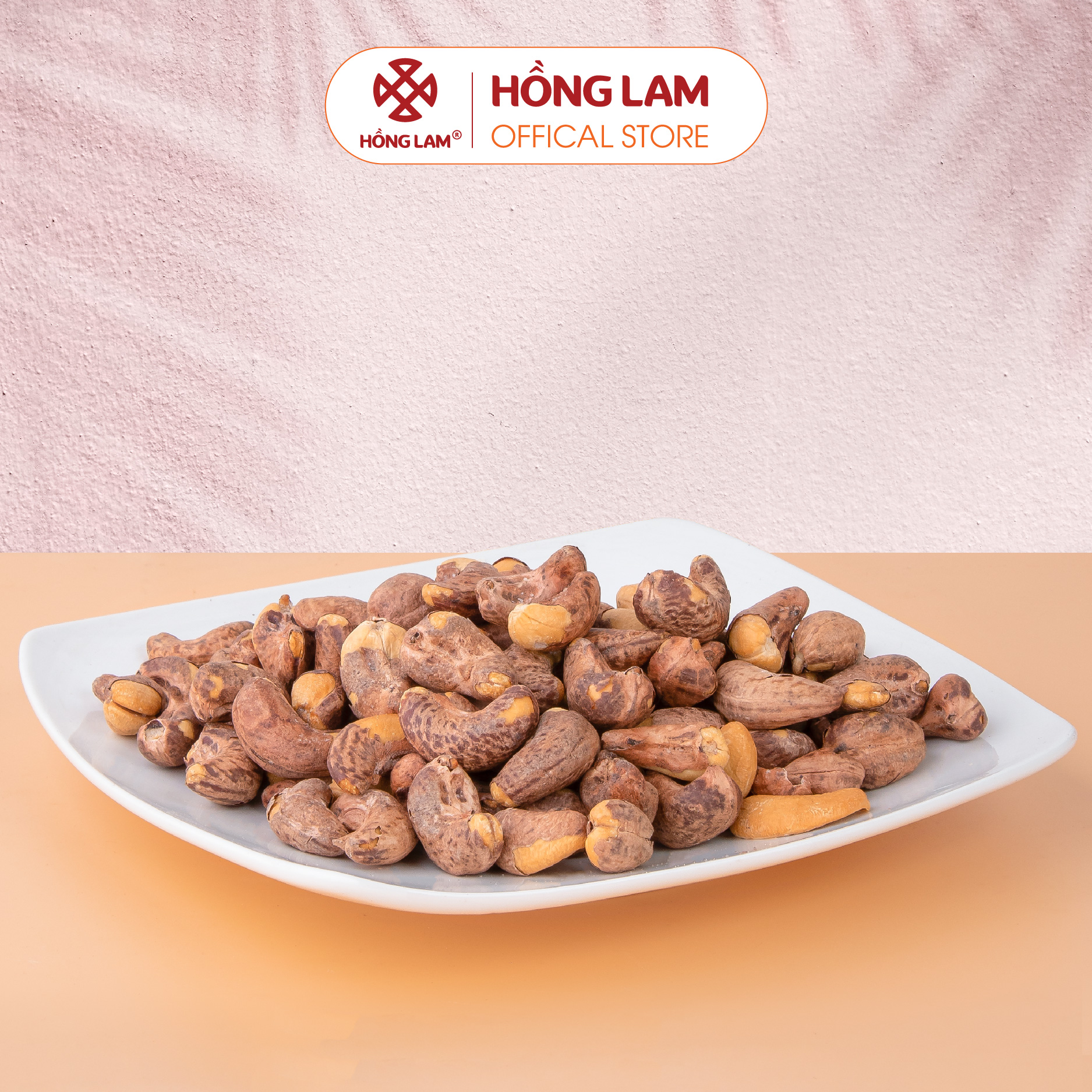 Hạt điều vỏ lụa rang muối hồng lam - vị thơm ngọt bùi