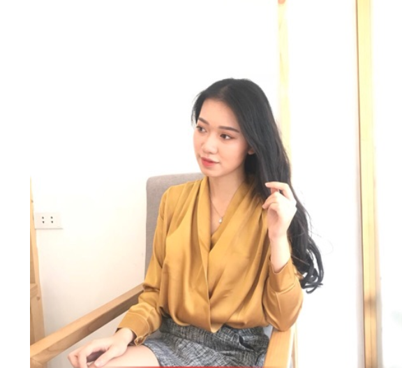 [HCM]Áo Sơ Mi Nữ Tay Dài Cổ Đắp Chéo - vải satin lụa cao cấp mềm mịn mát êm