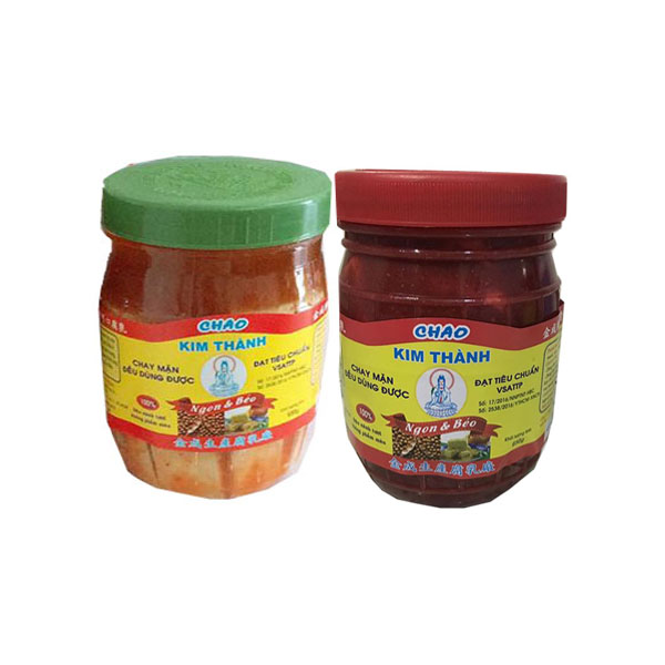 [ngon béo] Chao đậu hũ + chao đỏ Kim Thành lốc 2 hũ (650g/hũ) - chao trắng chao đỏ dùng để ướp thịt, chấm gia vị dùng cả chay và mặn