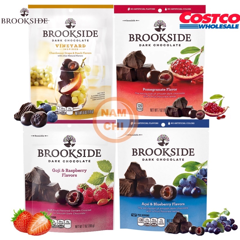 GÓI 198G Socola Brookside Gói Nhỏ 198g Có 2 Vị Việt Quất Lựu - Canada