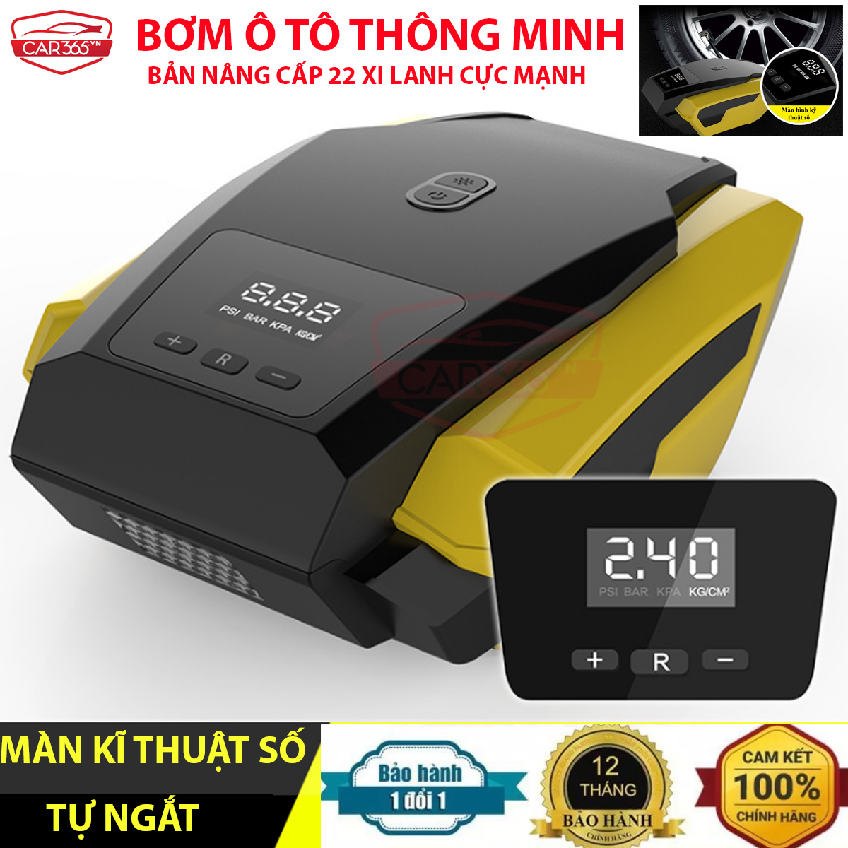 Bơm lốp ô tô, xe hơi thông minh CAR365 SIÊU MẠNH