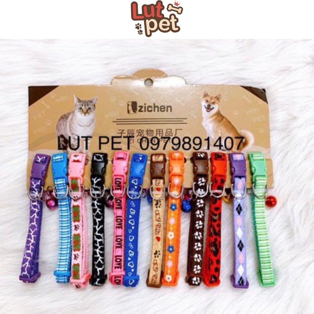 Vòng lục lạc chó mèo dây đeo cổ - phụ kiện chó mèo - size 1.0*25cm - lutpet