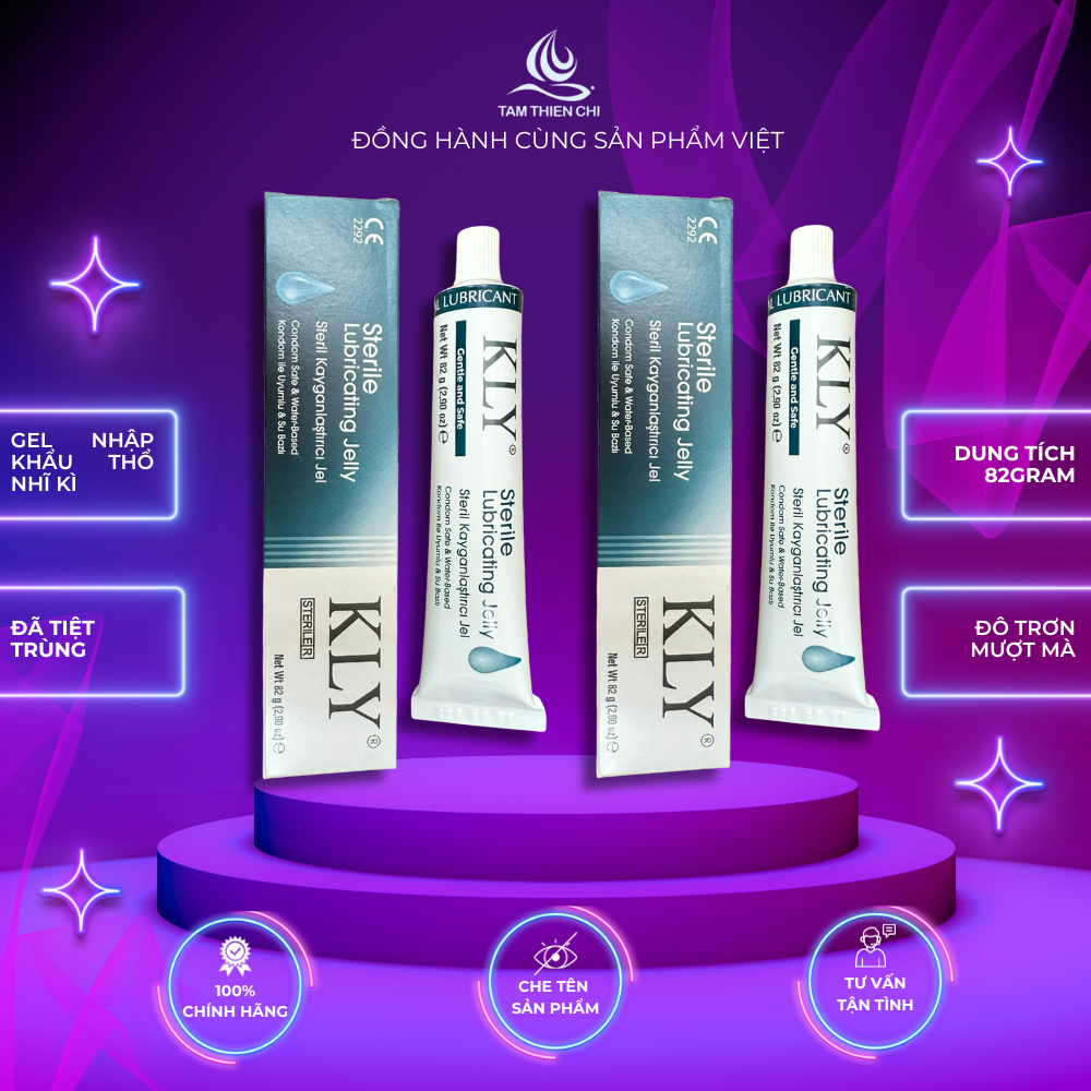 Gel trơn gốc nước KLY Turkuaz bộ 2 tuýp 82 gram
