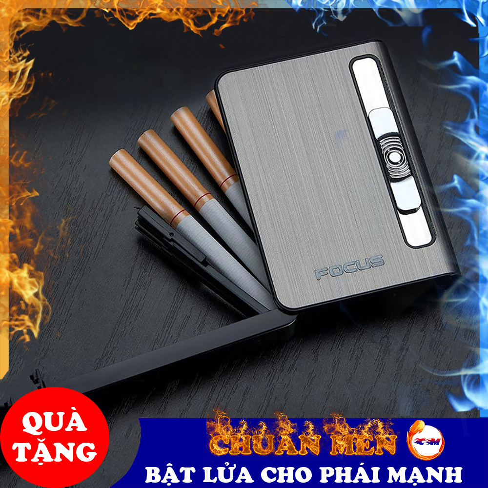 Hộp đựng thuốc focus lửa khò, không sợ lửa tắt dùng gas chất liệu hợp kim nhôm sang trọng - GD0450