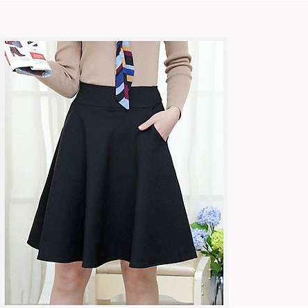 Chân váy xòe ngang đầu gối - Món quà ý nghĩa dành cho bạn gái