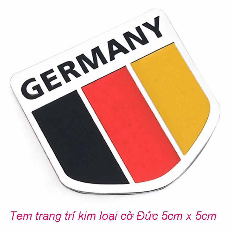 Tem cờ đức dán trang trí ô tô, xe máy