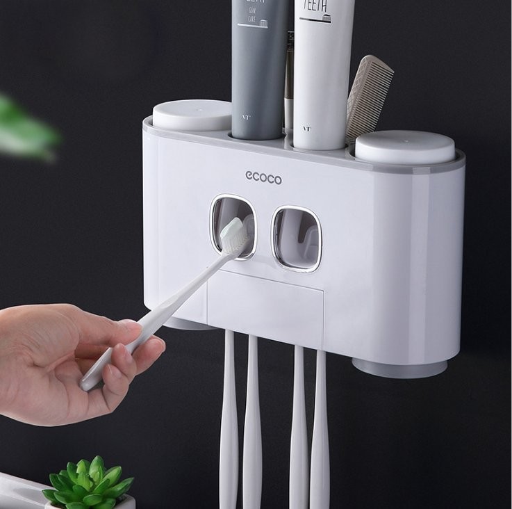 Dụng cụ nặn kem, treo bàn chải, ly ecoco cao cấp
