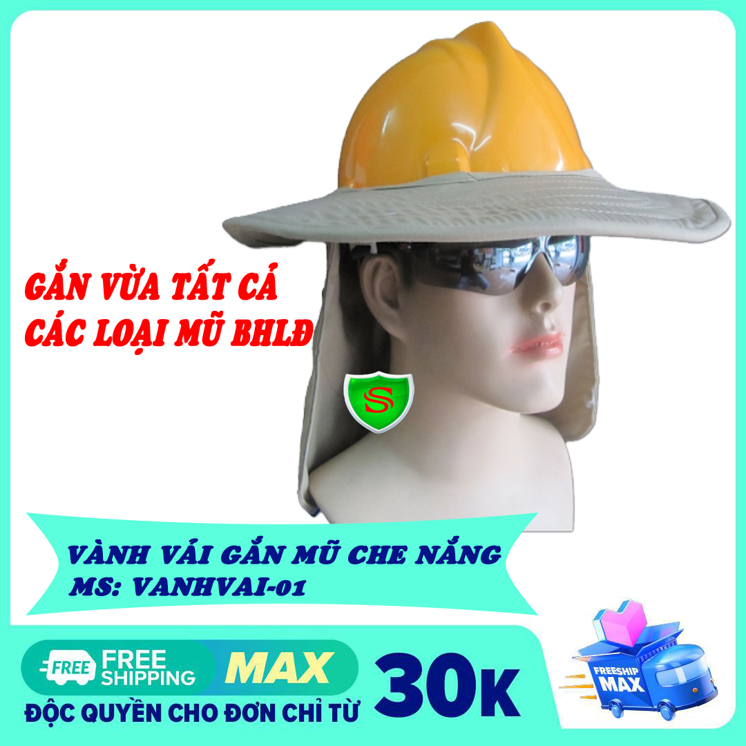 [Vành Mũ Che Nắng] - Vành Vải Che Nắng Gắn Mũ BHLĐ - Vừa các loại mũ nhựa BHLĐ - Vành Che Nắng