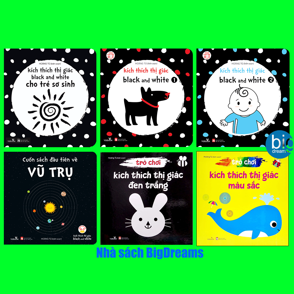 Sách Bìa cứng Kích thích thị giác cho trẻ sơ sinh Black and White - Giáo dục sớm cho bé 0-3 tuổi