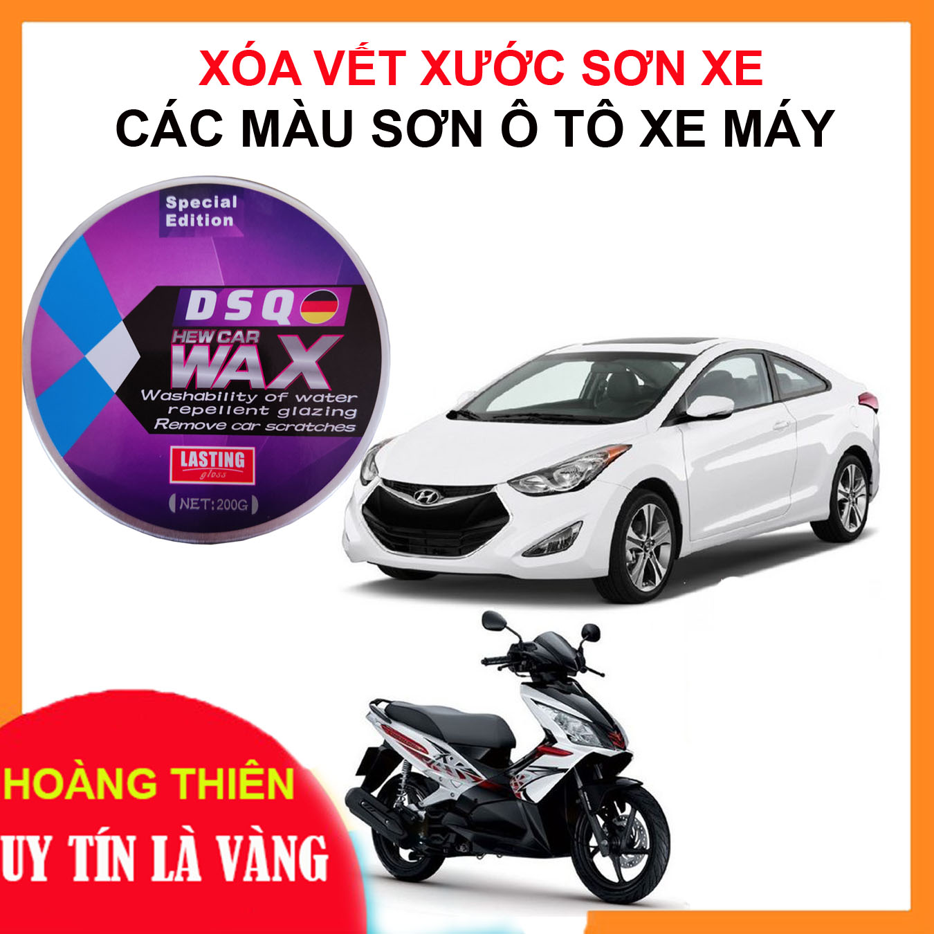 [ Hàng Xịn ] Sáp tẩy mờ vết xước xe - Xoá vết xước ô tô xe máy - Xóa vết xước sâu sơn xe-TUSAN SHOP