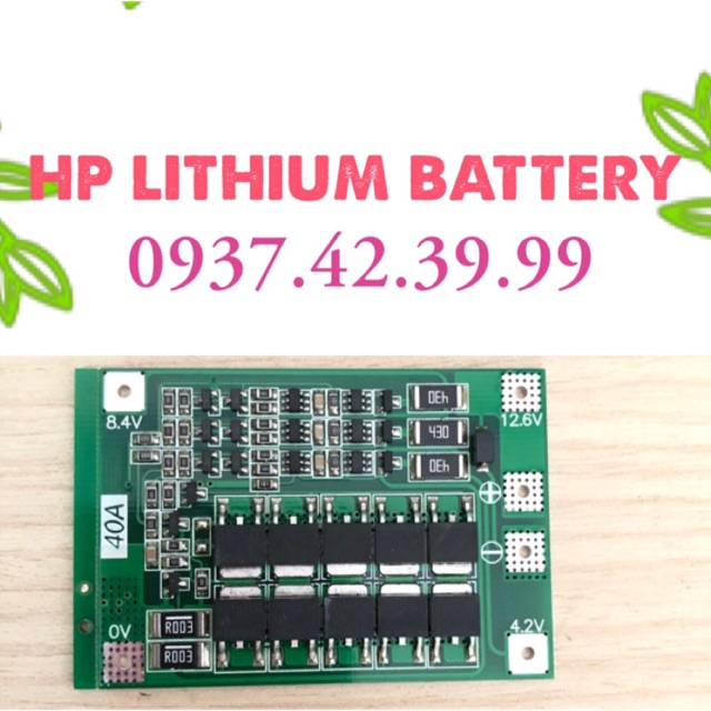 Mạch bảo vệ pin lion 12.6v 3s 40a chất lượng