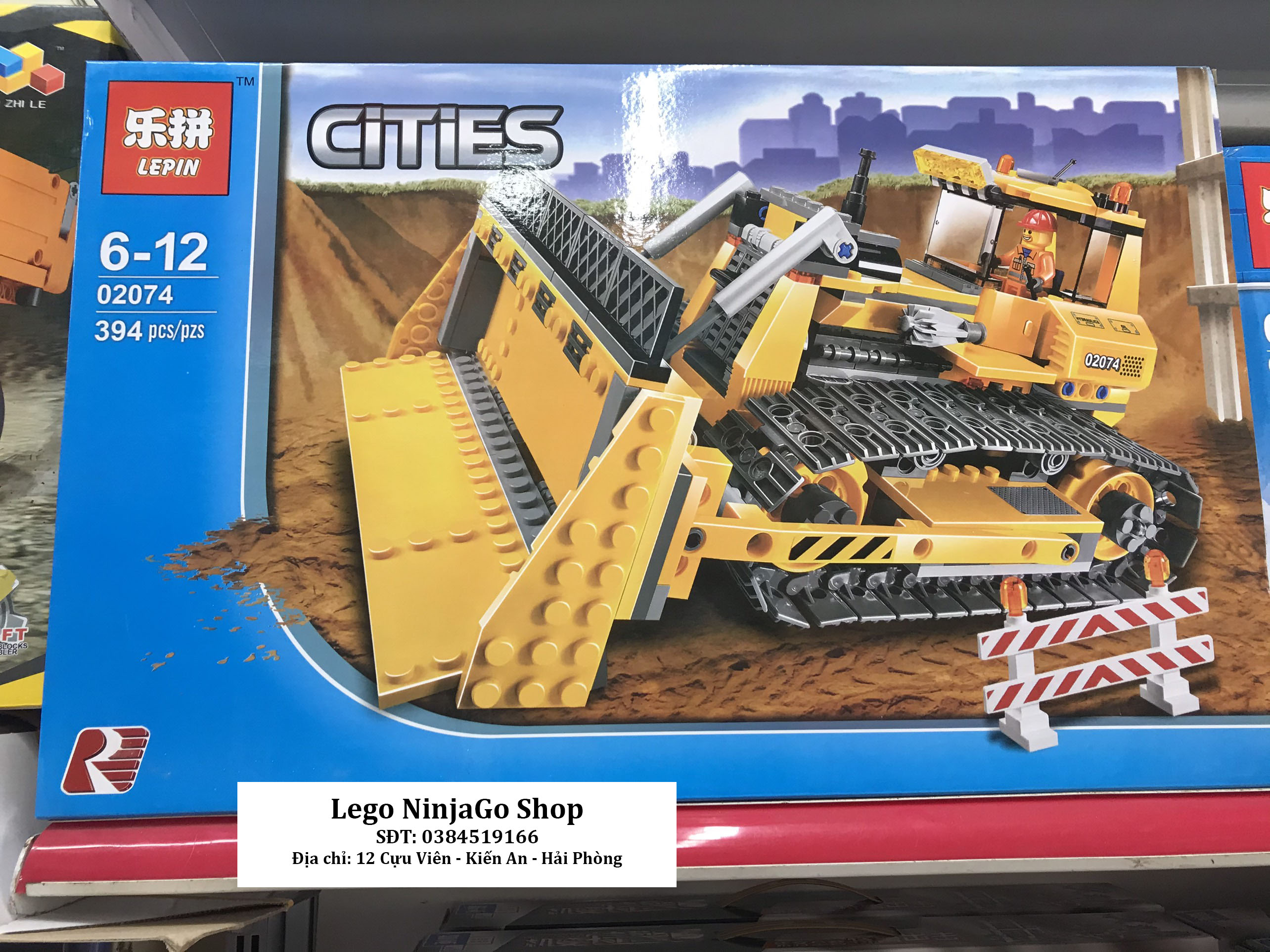 Lắp ráp xếp hình Non Lego City : Xe máy xúc ủi Xây Dựng Dozer