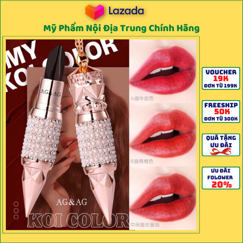 Son 3 màu kim cương agag dưỡng ẩm siêu lì