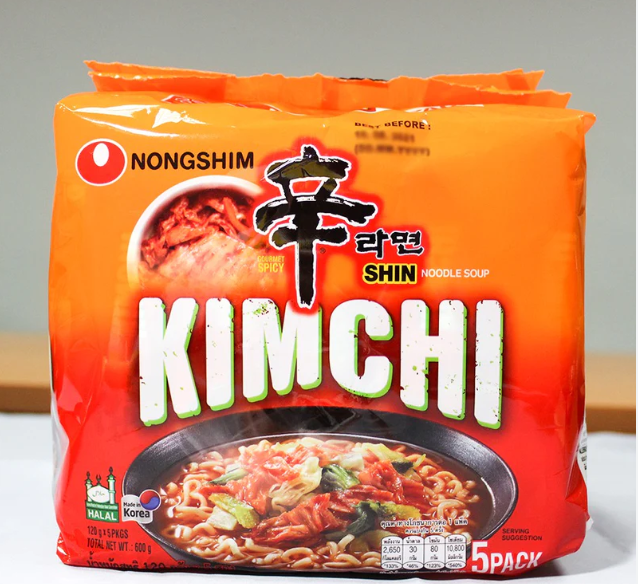 Lốc 5 Gói Mì Kim Chi NongShim Hàn Quốc 120g/gói