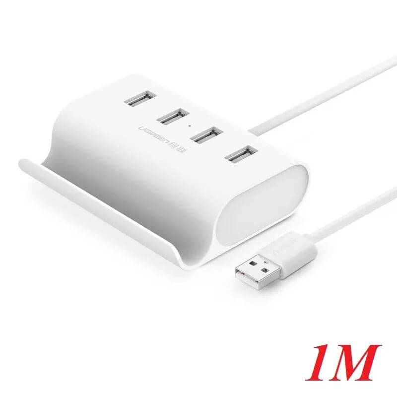 Ugreen 30224 1m màu trắng usb 2.0 hub 4 port with power port cr123