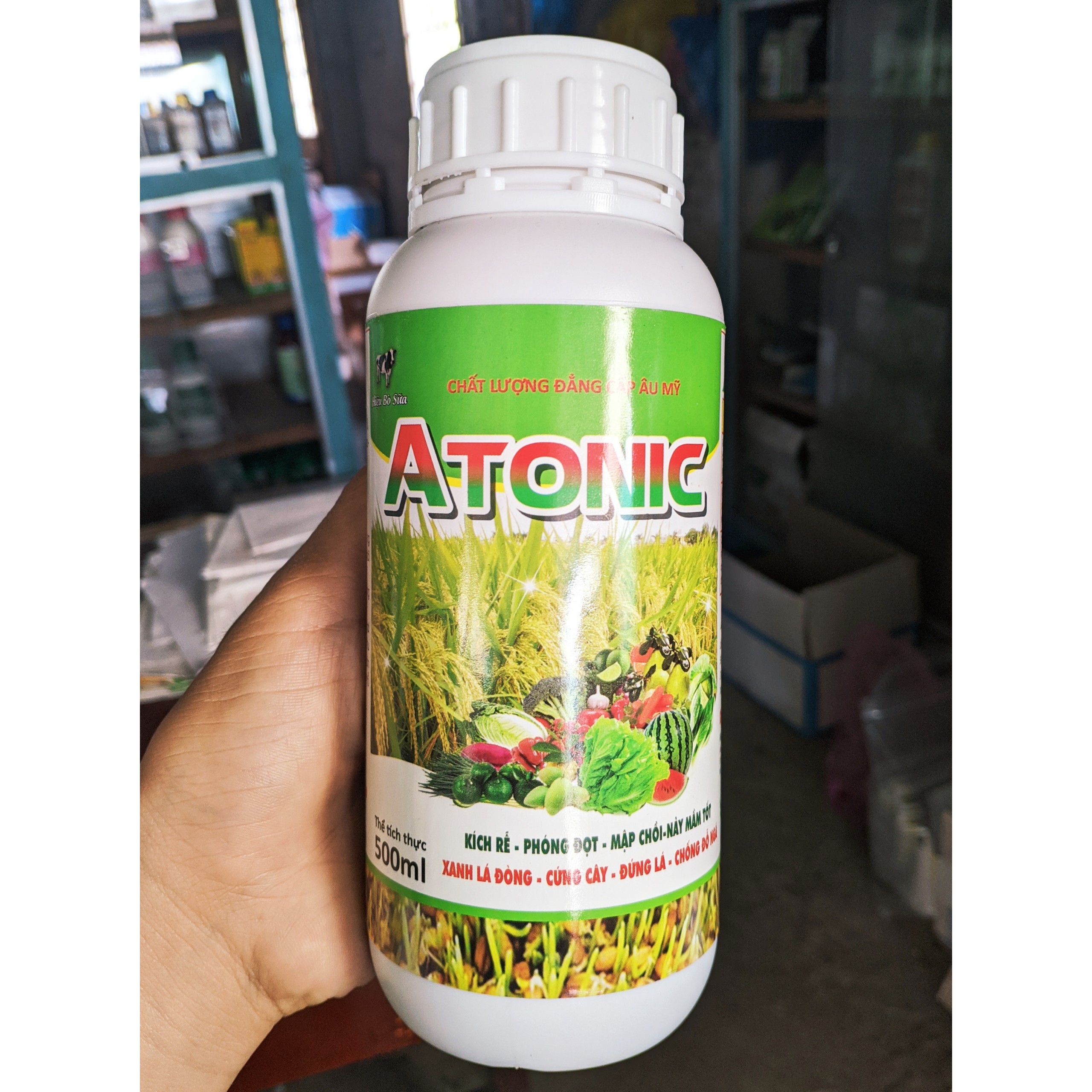 ATONIC 2024 Chai 500ml - Phân bón lá Kích rễ, Phóng đọt, mập chồi, Xanh lá