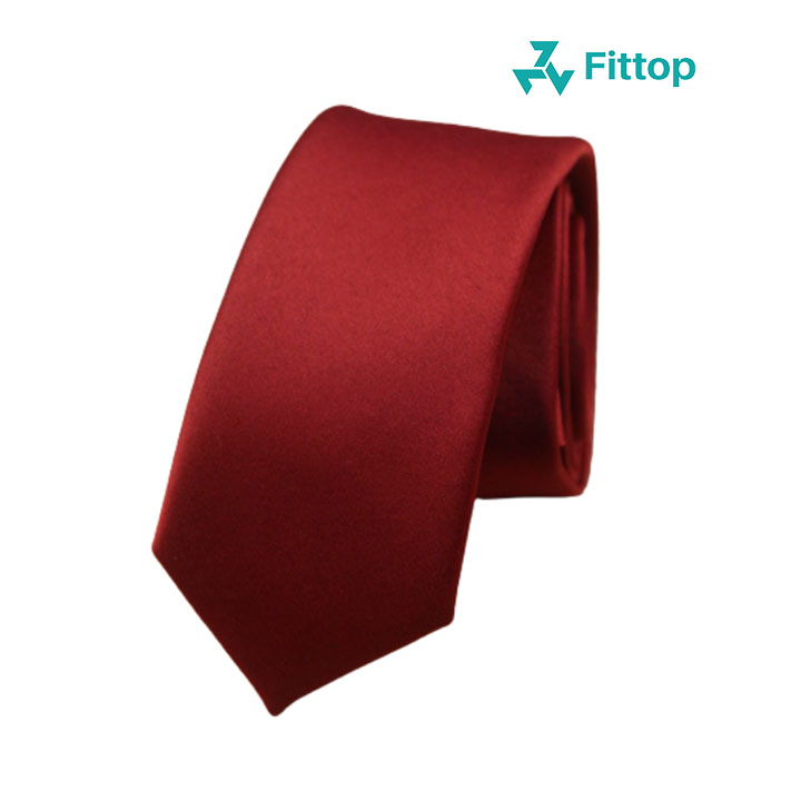Cà vạt nam đỏ fittop cavat-216 bản 5cm
